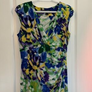 Ralph Lauren Blue and Yellow Floral Dress